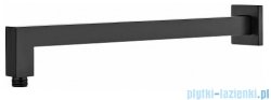 Deante Cascada Nero wylewka prysznicowa ścienna 37,5 cm czarny mat NAC N46K