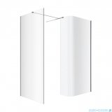 Excellent Vidoq walk-in kabina prysznicowa gięta, ścianka prosta 90cm, ścianka gięta 93cm chrom KAEX.1507.K.0900.0930.CR