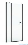 Roca Capital drzwi prysznicowe CZARNY MAT 140x200cm przejrzyste AM4614016M