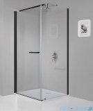 Sanplast Prestige III KNDJ/PRIII kabina prostokątna 75x80x198 cm czarny matowy 600-073-0090-59-401