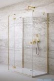 Radaway Essenza Gold Kdj+S kabina 75x90x75cm lewa złoty połysk szkło przejrzyste 1384049-01-01/1385020-09-01L/1384049-01-01