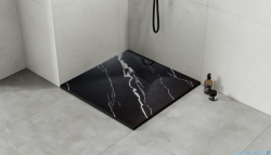 Besco Vexo Marble Black 90x90cm brodzik kwadratowy  VMB-90-90-K