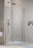 Radaway Essenza 8 Brushed Nickel Ptj kabina pięciokątna 80x90cm lewa szczotkowany nikiel 10490000-91-01L/10490400-01-01