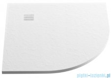 New Trendy Mori brodzik konglomeratowy półokrągły 90x90x3 cm biały B-0451