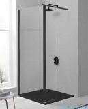 Sanplast Prestige III PR2/PRIII kabina Walk-In z elementem ruchomym 100x198 cm czarny matowy 600-073-0990-59-401