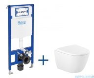 Roca zestaw podtynkowy DUPLO ONE + miska WC podwieszana ONA RIMLESS COMPACTO z deską A893106400