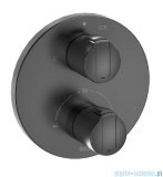 Roca T-1000 bateria wannowo prysznicowa termostatyczna podtynkowa Brushed Titanium Black EVERLUX-PVD A5A0D09NM0