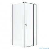 Radaway Nes Kdj II Brushed GunMetal kabina 80x100cm prawa szczotkowany grafit 10032080-92-01R/10039100-01-01