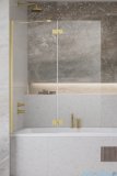 Radaway Essenza Gold PND II parawan nawannowy 130cm lewy złoty połysk/przejrzyste 110002130-09-01L
