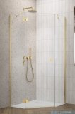 Radaway Essenza 8 Gold Ptj kabina pięciokątna 80x100cm lewa złoty połysk/szkło przejrzyste 10490000-09-01L/10490500-01-01
