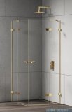 New Trendy Eventa Gold Shine kabina prysznicowa kwadratowa 100x100x200 cm przejrzyste Złoty połysk EXK-4761