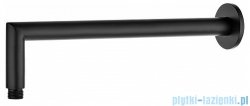 Deante Cascada Nero wylewka prysznicowa ścienna 32,5 cm czarny mat NAC N47K