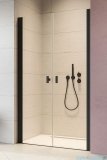 Radaway Nes Black Dwd I drzwi wnękowe 70cm czarny mat/szkło przejrzyste 10027070-54-01