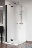 Radaway Nes 8 Black KDJ B kabina 90x80 lewa czarny mat/szkło przejrzyste 10075090-54-01L/10089080-01-01