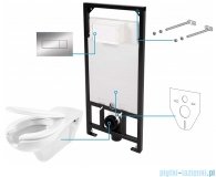 Deante Vital podtynkowy zestaw WC z miską + deską wolnoopadającą + przycisk chrom CDVS6WPW