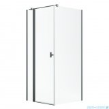 Radaway Nes Kdj II Brushed GunMetal kabina 80x75cm lewa szczotkowany grafit 10032080-92-01L/10039075-01-01