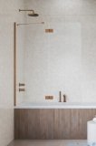 Radaway Essenza Brushed Copper PND II parawan nawannowy 110cm lewy szczotkowana miedź/przejrzyste 110002110-93-01L