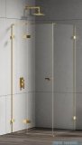 New Trendy Eventa Gold Shine kabina prysznicowa kwadratowa 110x110x200 cm lewa przejrzyste Złoty połysk EXK-4711