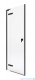 Roca Metropolis drzwi prysznicowe 130x200cm przejrzyste profile CZARNY MAT AMP0813016M