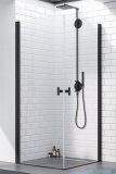 Radaway Nes 8 Black Kdd I kabina 80x90cm czarny mat/szkło przejrzyste 10071080-54-01L/10071090-54-01R