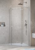 Radaway Essenza 8 Brushed Nickel Ptj kabina pięciokątna 100x90cm prawa szczotkowany nikiel 10490000-91-01R/10490900-01-01 
