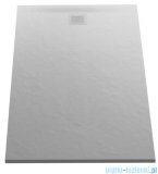 New Trendy Mori brodzik prostokątny z konglomeratu 140x90x3 cm szary B-0401