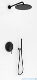 Kohlman Roxin Black zestaw prysznicowy z deszczownicą 25 cm czarny półmat QW210RBR25