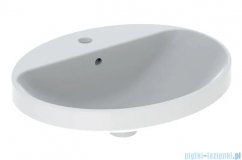 Geberit VariForm Umywalka owalna z półką z otworem na baterię 55x45cm szkliwiony spód 500.721.01.2