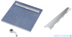 Schedpol brodzik posadzkowy podpłytkowy ruszt Steel 90x90x5cm 10.022/OLSL
