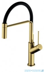 Omnires Vita bateria kuchenna z wyciąganą wylewką mosiądz szczotkowany/czarny mat VI6350BLBSB