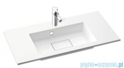 Marmorin Lira 800 umywalka wpuszczana w blat 80x39 z przelewem i z otworem na baterie biała 640080020211