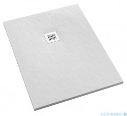 Schedpol Kalait White Stone brodzik prostokątny + syfon 80x90cm 3.3155/B/ST-M2