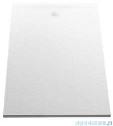 New Trendy Mori brodzik konglomeratowy prostokątny 120x80x3 cm biały B-0435