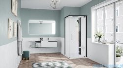 Novellini Glax 1 2.0 kabina z sauną parową 80x80 prawa czarna G21GF89DM5-1HH