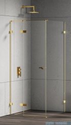 New Trendy Eventa Gold Shine kabina prysznicowa prostokątna 120x90x200 cm lewa przejrzyste Złoty połysk EXK-4715