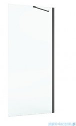 Roca Capital ścianka boczna CZARNY MAT 80cm szkło przejrzyste AM4408016M