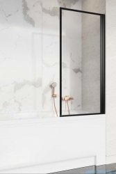 Radaway Nes Black Pnj Frame parawan nawannowy 90cm prawy czarny mat/szkło przejrzyste 10011090-54-56R