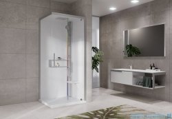 Novellini Glax 2 2.0 kabina z hydromasażem hydro plus 90x90 prawa srebrna G22GF99DM1L-1BB
