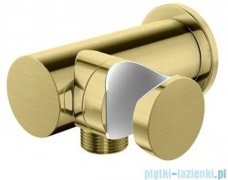 Kohlman Experience Brushed Gold uchwyt słuchawkowy z przyłączem wody złoto szczotkowane QW004AEGDB