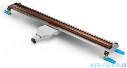 New Trendy Visio Slim Copper odpływ liniowy z rusztem szczotkowanym w kolorze miedzi 60x3,2 cm OL-0096