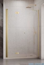 Radaway Nes Brushed Gold DWSB drzwi wnękowe 120cm W4 lewe złoto szczotkowane szkło przejrzyste 10044650-99-01L/10045550-01-01