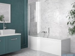 Besco Inspiro 170x70cm Wanna asymetryczna z parawanem lewa #WAI-170-PLE