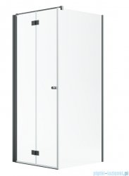 Radaway Nes Kdj B Brushed GunMetal kabina 80x100cm lewa szczotkowany grafit 10025080-92-01L/10039100-01-01