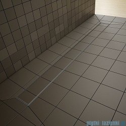 Radaway prostokątny brodzik podpłytkowy z odpływem liniowym na dłuższym boku Basic 99x89cm 5DLA1009B,5R075B,5SL1