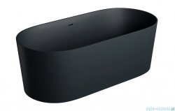 Omnires Ovo M+ wanna wolnostojąca z przelewem 160 x 75 cm black lava mat OVO160WWZPBLV