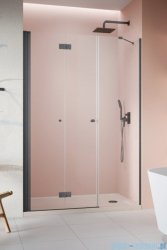 Radaway Nes Brushed GunMetal DWSB drzwi wnękowe 120cm W3 lewe szczotkowany grafit szkło przejrzyste 10044750-92-01L/10045450-01-01