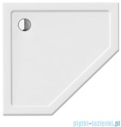 New Trendy New Azura brodzik akrylowy pięciokątny 80x80x5 cm biały B-0415