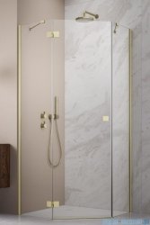 Radaway Essenza Ptj Brushed Gold kabina pięciokątna 100x90cm lewa szkło przejrzyste 1385010-99-01L/1385057-01-01