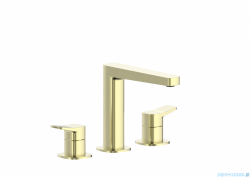 KFA MALAGA BRUSHED LIGHT GOLD bateria umywalkowa 3-otworowa stojąca złoty szczotkowany 4522-221-31