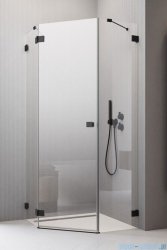 Radaway Essenza Pro Black Ptj kabina pięciokątna 80x100 lewa czarny mat/szkło przejrzyste 10100000-54-01L/10100500-01-01